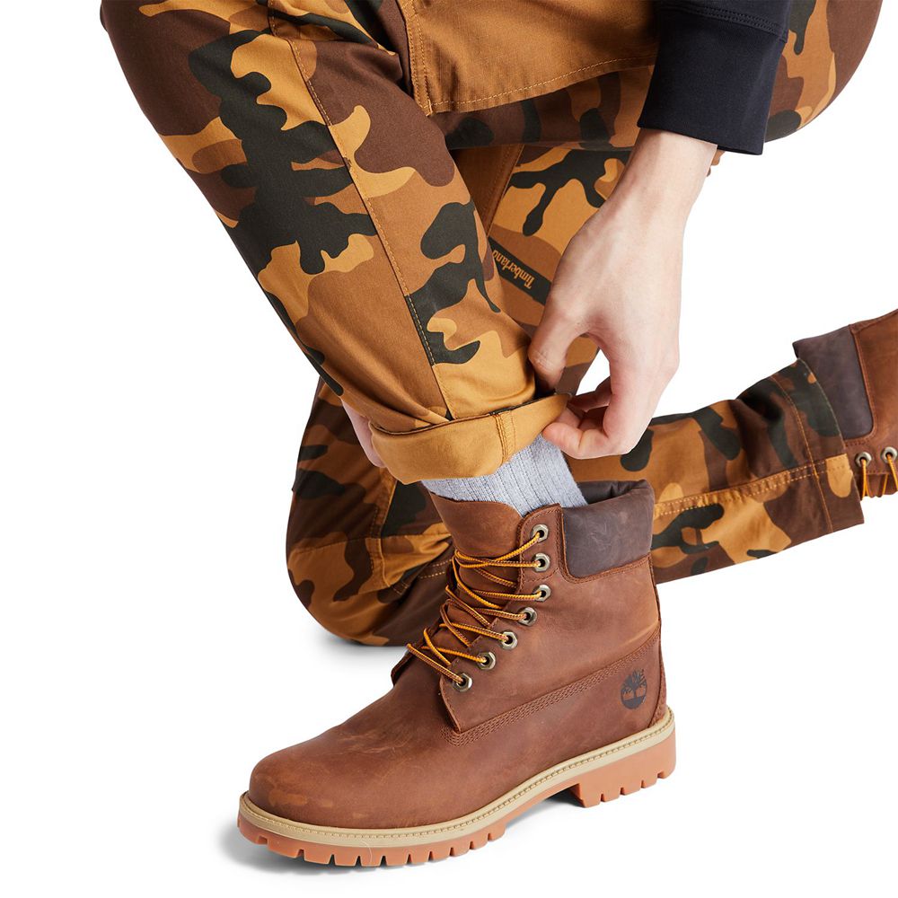 Calça Masculino - Timberland Lovell Lake Slim Tapered Camo Cargo - WEZDQ3658 - Marrom